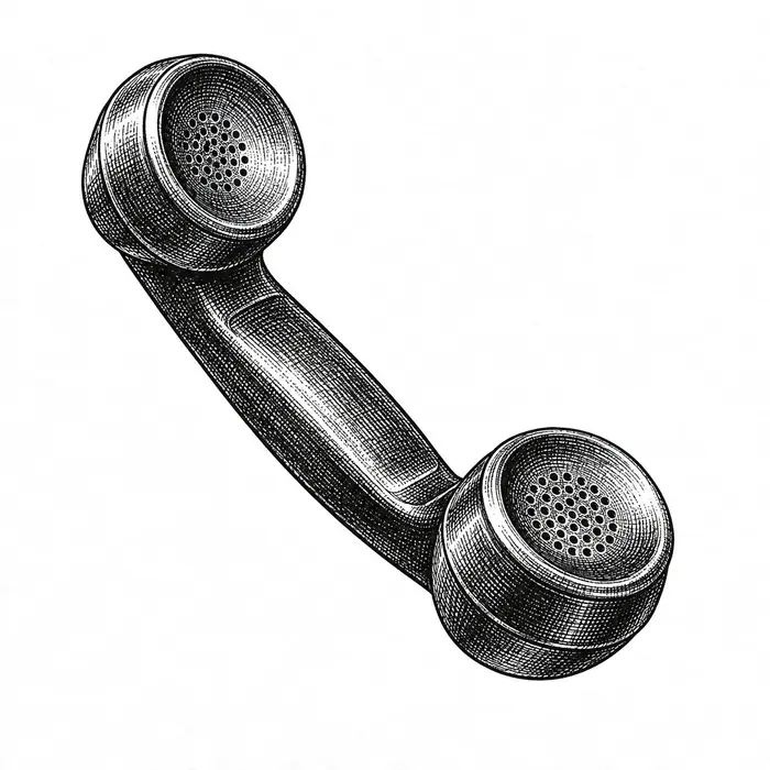 Drawing of a telephone receiver